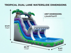 Water20slide203 1772973048 17 Foot Tropical Water Slide